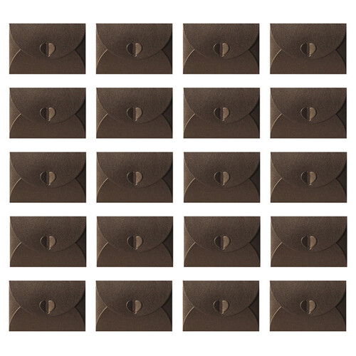 Pack of 20 Kraft Envelopes Solid Color Envelopes Mini Envelope for Wedding Party Coffee