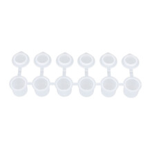 Compact 6Strips 3ML Empty Paint Strips Paint Organizers for Watercolor, Acrylic 6 Hearts