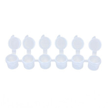 6 Strips Mini Paint Box 6Strips 3ML Empty Paint Strips with Lids DIY Concave cover 6