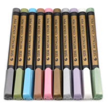 10 Color Metallic Marker Pens for School Poster Design DIY Scrapbooking Journal