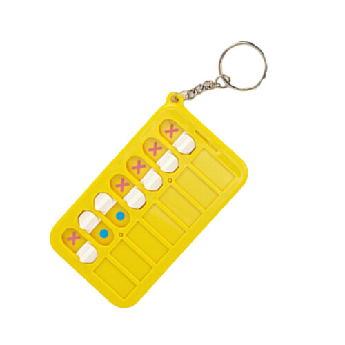 Daily Schedule Keyring Chore Chart Keychains Daily Plan Board Keychain for Bag Yellow