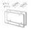 AntiTheft License Plate Frame for US Car License Plates Cover Rusts Frees Silver 1