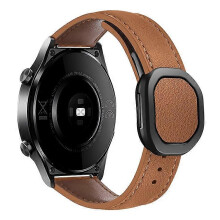 Cinturino compatibile con Huawei / Samsung / Garmin Watch, 20 mm, magnetico, in vera pelle bovina.