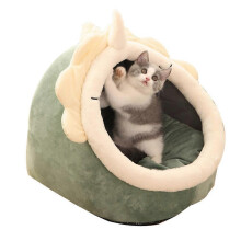 Cuccia calda e accogliente per animali domestici, con fondo antiscivolo, cuscino rimovibile e lavabile, nido per gatti.