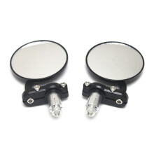 1 Pair 7/8" 22mm Motorcycle Rear View Black Handle Bar End Side Rearview Mirrors