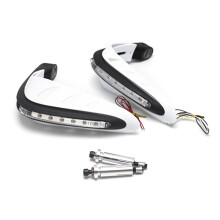 Motorcycle Handguard Hand Guard Protectors Dirt Bike ATVS 22mm 7/8'' White white light