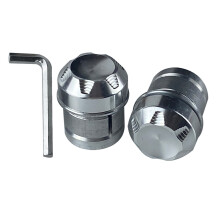 High-performance Bumper Rod Plug Metal Alloy Guard Rod Plug fits for Motorbikes Silver