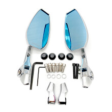Antiglare Motorbike Adjustable Side Mirror Rearview For U+B U1D Electric Silver plating
