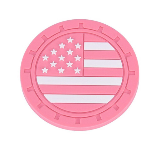 Flexible Car Cup Holder Coasters Universal Antislip Cup Holder Insert Liners Pad Pink