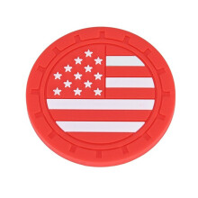 Car Interior Cup Holder Insert Coasters Vehicle Silicone Antislip Pad for Office Red