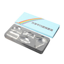 6Pcs Optical Lens Prism Triangular Semicircular Rectangle Concave Convex Lens