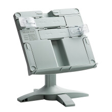 Hands Free Book Holder with Page Clip, Folding Book Stand Adjustable Matcha green
