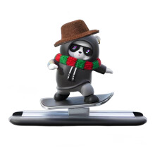 Cartoon Ornament Car Interior Accessory Dashboard Decor Decorative Bear Black scarf style
