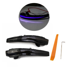 Scroll LED Dynamic Turn Signal Light For Benz- S205 W205 Mirror Repeater Yellow and blue