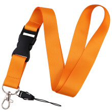Lanyard For Badges And Key Adjustable Keychain Badge Lanyard Strap Phone Lanyard Orange