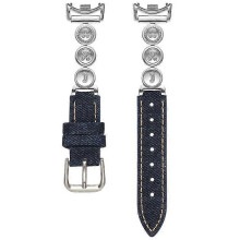 Compatible For Xiaomi Mi Band 9 / 9 NFC / Smart Band 8 / 8 NFC Denim Watch Band Metal Button Replacement Strap