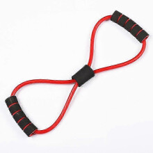 Figure 8 Arm Resistance Band Chest Expander Pull Rope Gym Yoga 20lb Red Muscle Training