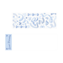 20 Sheets Colorful Ribbon Sticker Self Adhesive Decor Sticker Decorative Sticker Blue