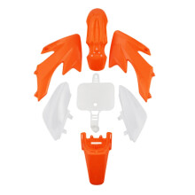 Full Plastic Fairing Set Body Kit Fender For CRF50 XR50 2021 Year 4 orange 3 white