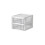 Desktop Organizer with Drawers Plastic Storage Box Stackable Organizers for Home White 2 1