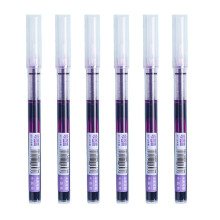 6Pcs/set Rollerball Pen Fine Point Pen, 0.5mm Fine Tip Pens Gel Liquid Ink crystal purple
