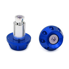 1Pair 7/8" Motorcycles Anti-Vibration Handle Bar End Plug Grip Ends Cap Aluminum Blue