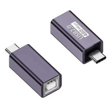 Konwerter USB-B żeński na USB-C męski, 480 Mb/s, złącze do przesyłu danych dla pianina elektrycznego / drukarki