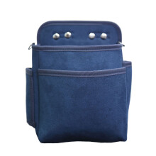 Tool Waist Pack Belt Holder Suede Velvet Fabric Tool Electrician Waist Pocket Blue