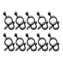 Camper String Light Tent Hooks for Camping Traveling Tent Hangers Light Clamp Black