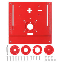 Practical Router Table Insert Plate Trimming Machine with Clear Scale Flip Board Red