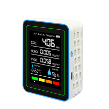 5-in-1 Professional Indoor Air Quality Monitors Indoor Portable CO2 white plus blue