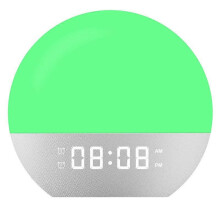 Despertador com luz de despertar simulando o nascer do sol, luz ambiente LED de sete cores e ruído branco para dormir