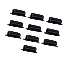 10 suportes adesivos para caneta, clipe portátil para secretária, pequeno laço para caneta, preto
