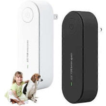 Conjunto de 2 Purificadores de Ar Iónicos para Tomada, Preto e Branco, Eliminador Ultrassónico de Ácaros para Casa