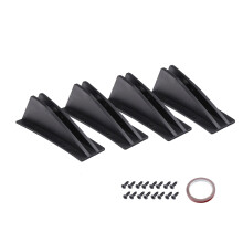Car Decoration Rear Bumper Strip Lip Spoiler Diffuser Splitter Scratch Black pair