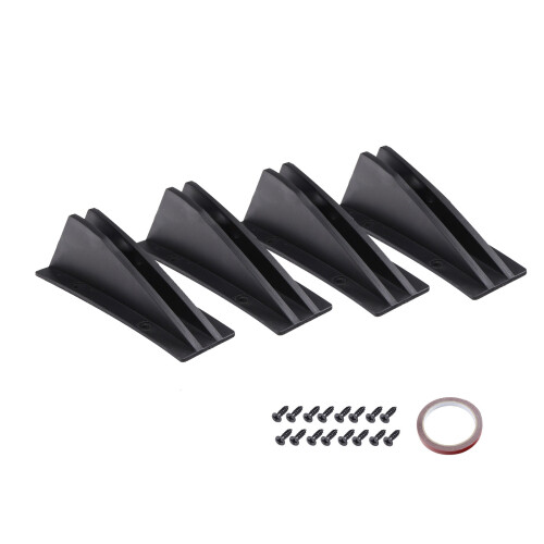 Car Decoration Rear Bumper Strip Lip Spoiler Diffuser Splitter Scratch Black pair