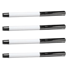 4x Metal Pen Gel PenNeutral Pen 0.5mm Quick-Drying Signature Pen Business Pen White