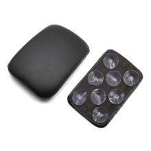 Motorcycle Black Suction Cup Rear Pillion Passenger Pad Seats For XL883 Black 8 sucker