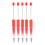 5PCS Beaded Ballpoint Pen Retractable Ballpoint Pen Decompression Pen Toy Gradient red 1