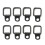 8Pcs D-Ring Tie Down Anchors Rings Accessories Pull Hook Durable Black Lashing 1