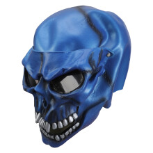 Halloween Motorcycle Helmet Skull Mask Skull Skeleton Visor with Adjustable Belt T4