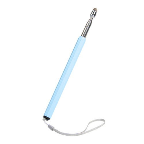 Telescopic Teacher Pointer with Lanyard Extendable Retractable Teaching Pointer Blue