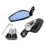 2pcs Universal Motorcycle Rear View Handlebar Side Reflector Mirror Adjustable Silver 1