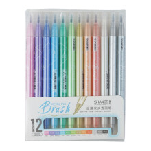 6/12/24 Color Double ended Glitter Marker Pen Metallic Markers for 12 Colors/Box