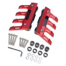 Motorcycle Front Fenders Guard With Antifall Protections, Aluminum Easy Install Red