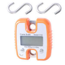 Portable Travel Digital Electronic Hanging Luggage Scale LCD Weight 300kg 661lb Orange