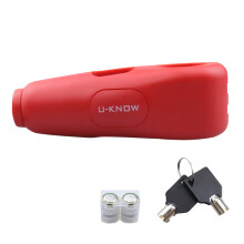 Electric Vehicle ATV Grip Throttle Anti-theft Handlebar Accelerator Brake Lock Red