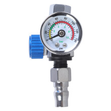0 to 140 PSI 1/4” Spray Gun-Air Pressure Regulator Pneumatic Tool for Spray Guns Blue