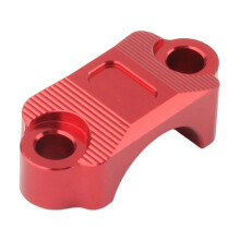 7/8in Dirt Bike Brake Lever Holder Clamp Handlebar Clamp Cover Red
