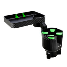 Large Capacity Car Cup Holder with Detachable Tray Enjoy Hot Beverages Anti-slip green cup